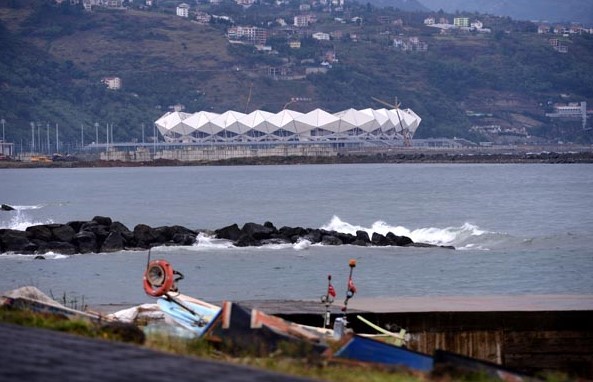 Trabzon Akyazı Stadı'ndan son görüntüler