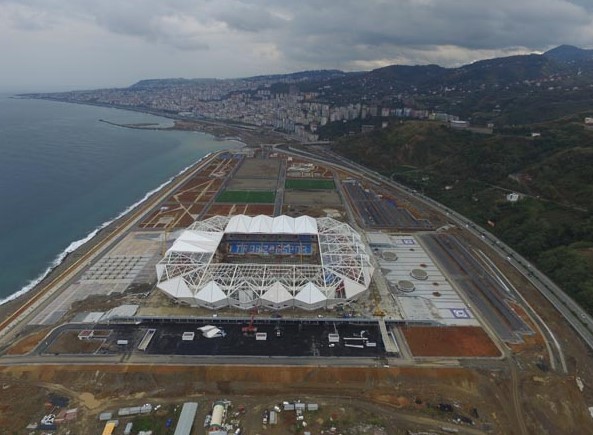 Trabzon Akyazı Stadı'ndan son görüntüler