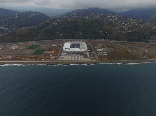 Trabzon Akyazı Stadı'ndan son görüntüler