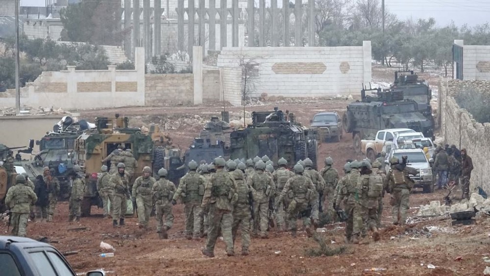 Türk ordusunun El Bab'daki ilerleyişi  görüntülendi