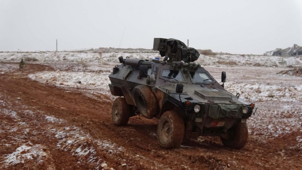 Türk ordusunun El Bab'daki ilerleyişi  görüntülendi