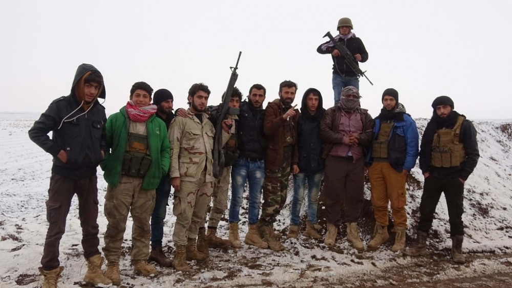 Türk ordusunun El Bab'daki ilerleyişi  görüntülendi