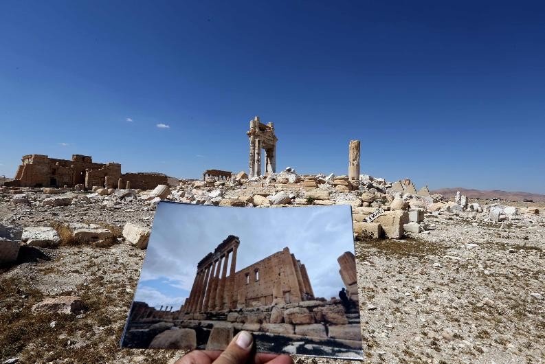 Antik kent Palmira'nın IŞİD'den öncesi ve sonrası