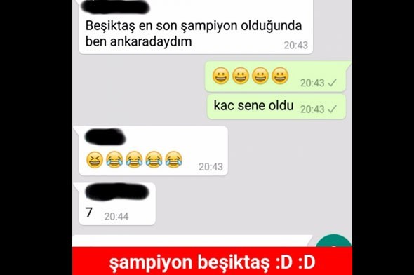 Beşiktaş şampiyon oldu caps'ler patladı