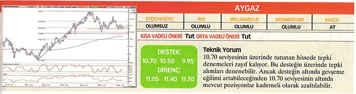 22 hisse için teknik analiz