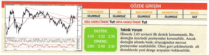 22 hisse için teknik analiz