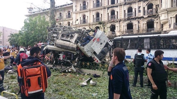 Patlama yerinden ilk görüntüler