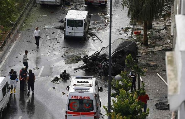 Patlama yerinden ilk görüntüler