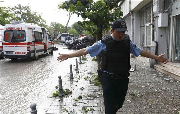 Patlama yerinden ilk görüntüler