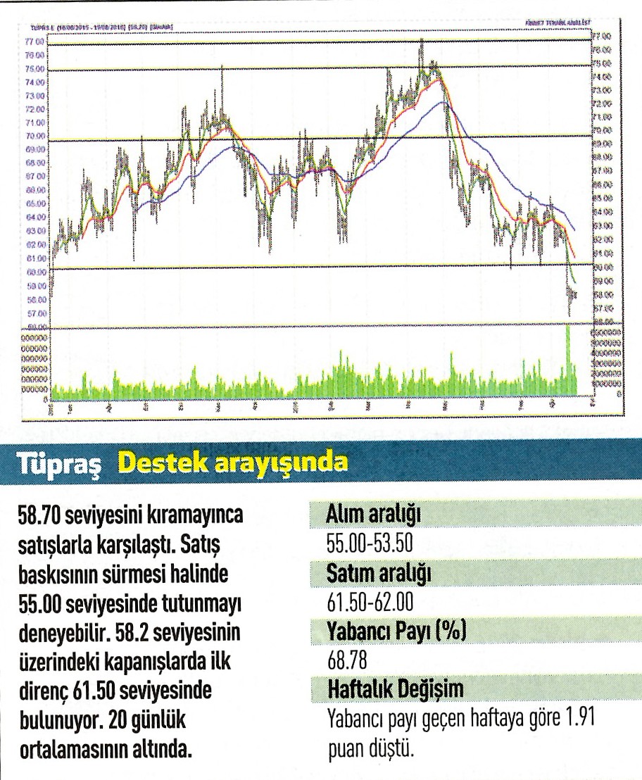 17 hisse için teknik analiz