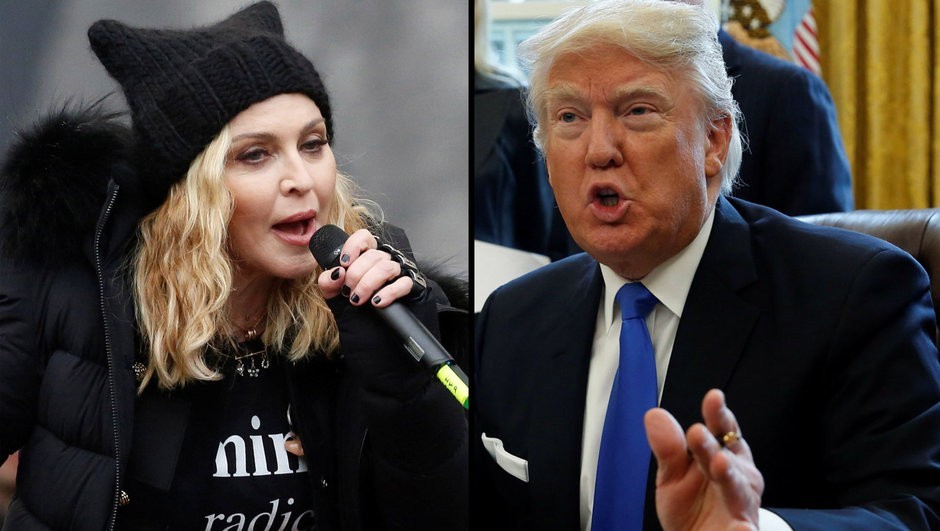 Trump Madonna'ya çaktı! İğrenç biri