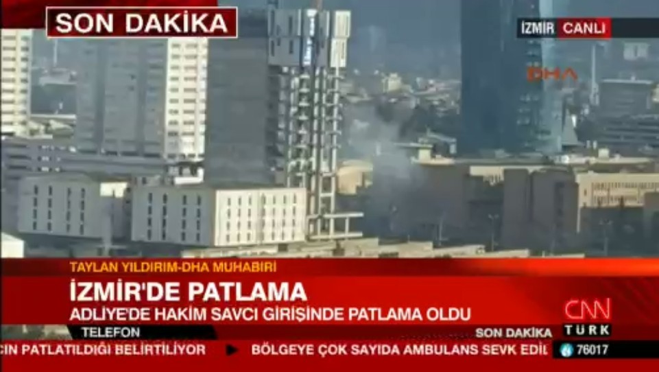 İzmir'deki patlamadan ilk görüntüler!