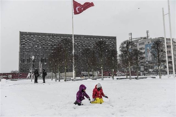 'Beyaz İstanbul'dan muhteşem kareler