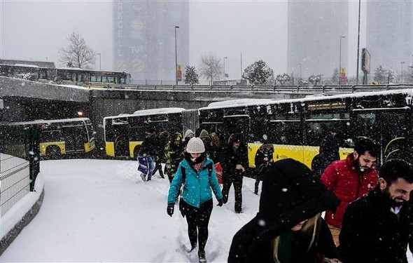 'Beyaz İstanbul'dan muhteşem kareler