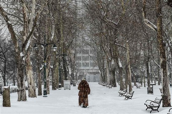 'Beyaz İstanbul'dan muhteşem kareler