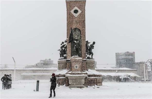 'Beyaz İstanbul'dan muhteşem kareler