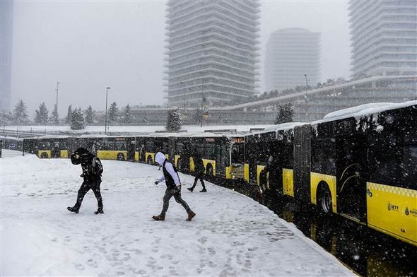 'Beyaz İstanbul'dan muhteşem kareler