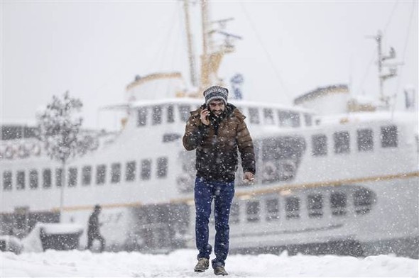 'Beyaz İstanbul'dan muhteşem kareler