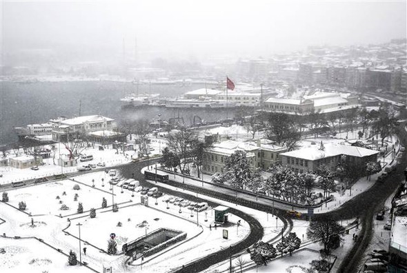 'Beyaz İstanbul'dan muhteşem kareler