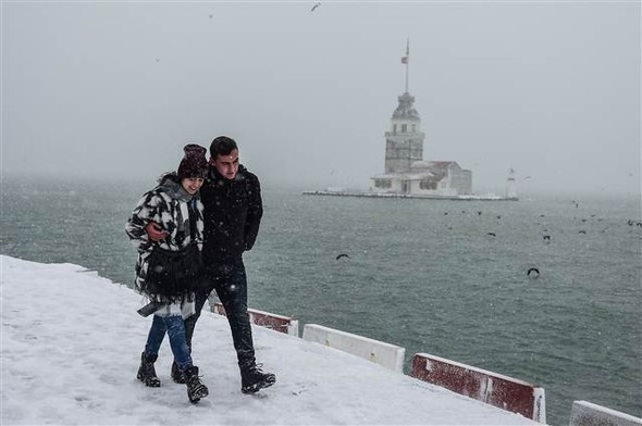 'Beyaz İstanbul'dan muhteşem kareler