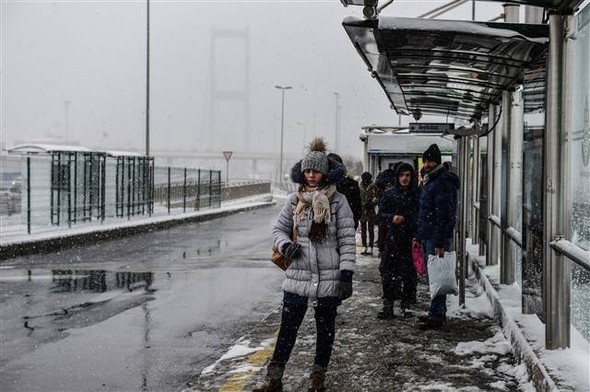 'Beyaz İstanbul'dan muhteşem kareler