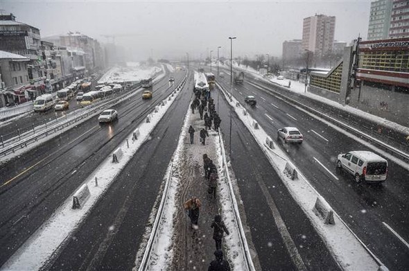 'Beyaz İstanbul'dan muhteşem kareler