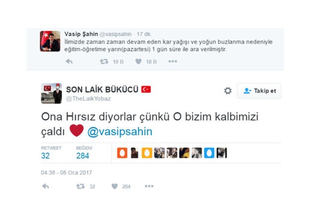 Vasip Şahin tatili açıkladı caps'ler patladı