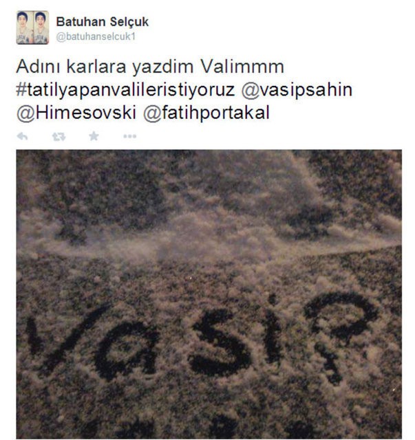 Vasip Şahin tatili açıkladı caps'ler patladı