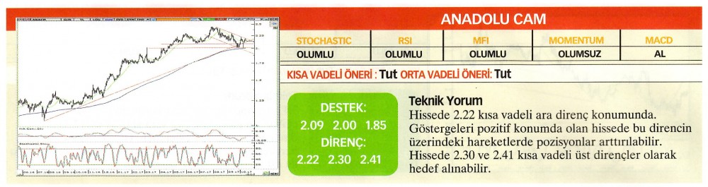 22 hisselik teknik analiz