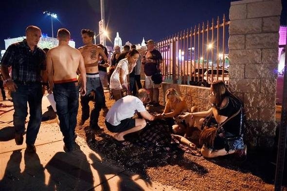 Las Vegas'taki konsere silahlı saldırıdan ilk görüntüler