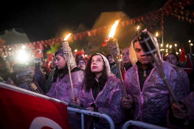 Cumhuriyet Bayramı kutlamaları gece zirve yaptı