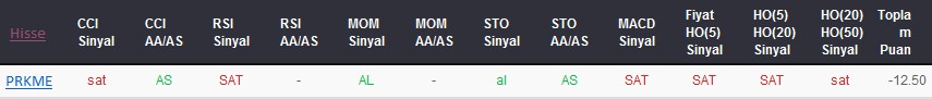 SAT sinyali veren hisseler 31-10-2017