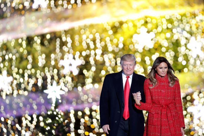 Donald ve Melania Trump ilk Ulusal Noel Ağacı ışığını yaktı