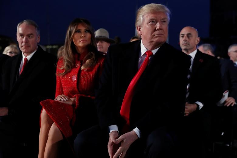 Donald ve Melania Trump ilk Ulusal Noel Ağacı ışığını yaktı