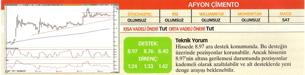 22 hisselik teknik analiz