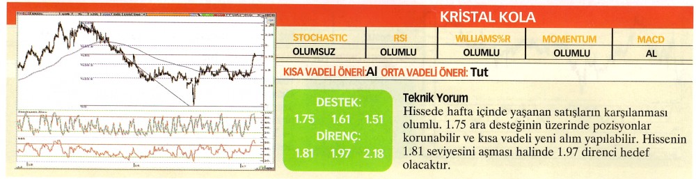 22 hisselik teknik analiz