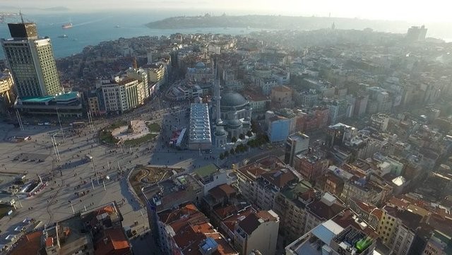 İşte cami yapılınca Taksim'in görünüşü