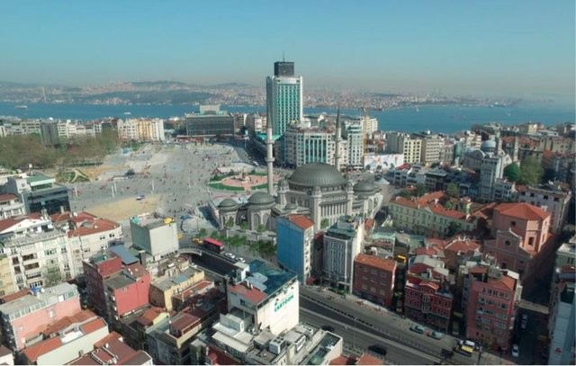 İşte cami yapılınca Taksim'in görünüşü