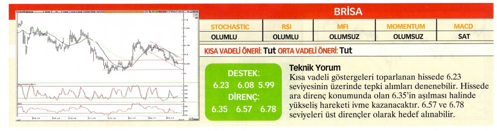 22 hisselik teknik analiz