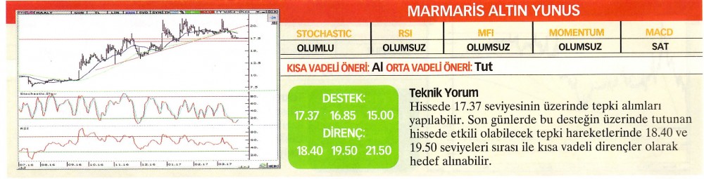 22 hisselik teknik analiz