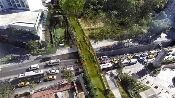 İBB Gezi Parkı'na yapılacak köprünün görüntülerini paylaştı