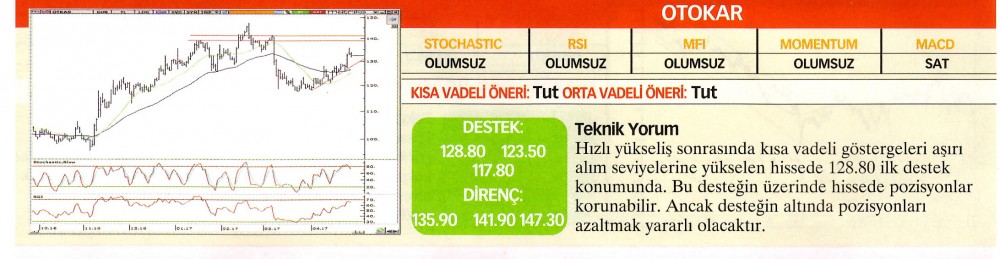 21 hisselik teknik analiz