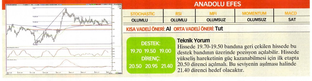 22 hisselik teknik analiz