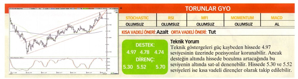 22 hisselik teknik analiz