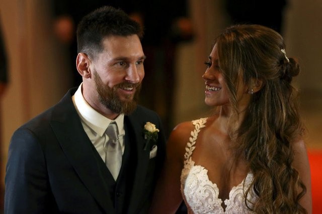 Lionel Messi ve Antonella Roccuzzo düğününden muhteşem kareler