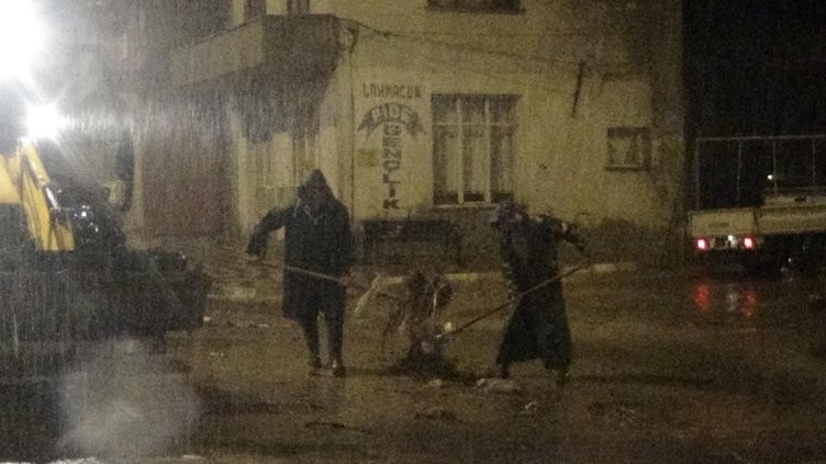 Çanakkale'de yaşanan sel felaketinin görüntüleri