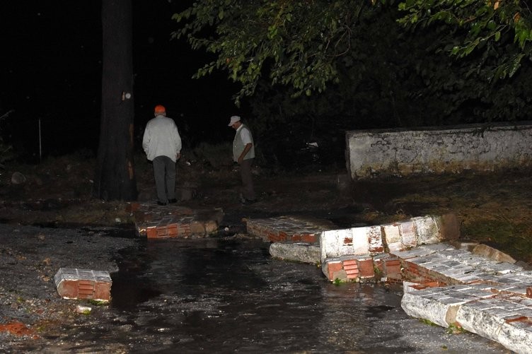 Çanakkale'de yaşanan sel felaketinin görüntüleri