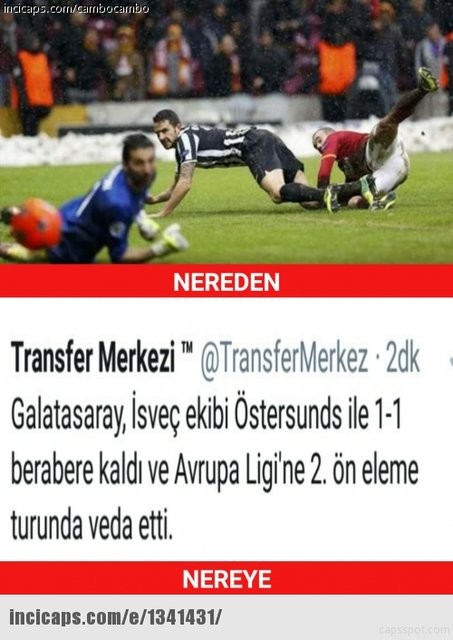 Galatasaray-Östersunds maçı sonrası Caps'ler