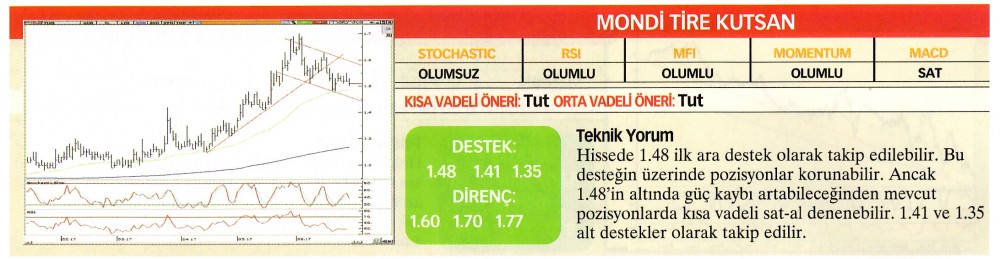 22 hisselik teknik analiz