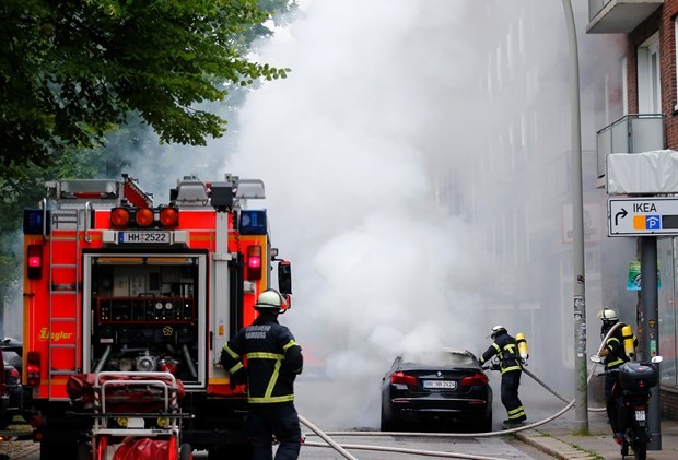 İşte fotoğraflarla Hamburg'daki G-20 protestoları